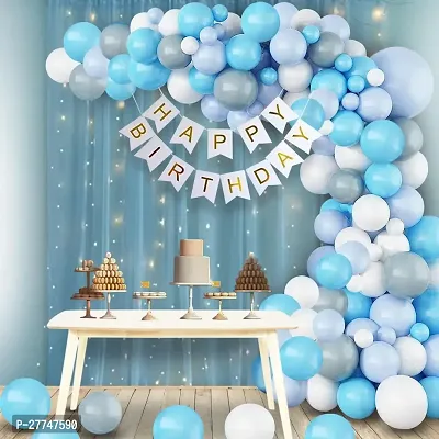 1St First Happy Birthday Decoration Kit Items 66 Pc With Net Curtain  Led Light