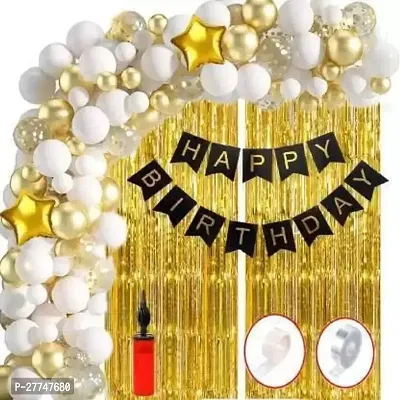 Printed Happy Birthday Decoration Kit Combo - 61 Pcs For Birthday Decor