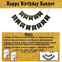 PARTY MIDLINKERZ Happy Birthday Decoration Set - 54Pcs Combo Pack - Birthday Banner, Heart Foil Ballons, Metallic Balloon, Led Lights Birthday Decorations Items For Husband Or Wife, Red  Black-thumb2