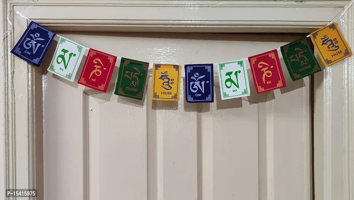 PARTY MIDLINKERZ Tibetan Buddhist Prayer Flags for Home, Office, Desk, Cycle, Bike, Scooter and Car Decor- 6 x 8, 75 cm (Large)