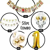 Printed Happy Birthday Decoration Kit Combo - 58 Pcs For Birthday Decor-thumb1