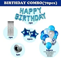 Boys Blue Happy Birthday Decoration Kit Combo - 41 Pcs For Birthday Combo-thumb1