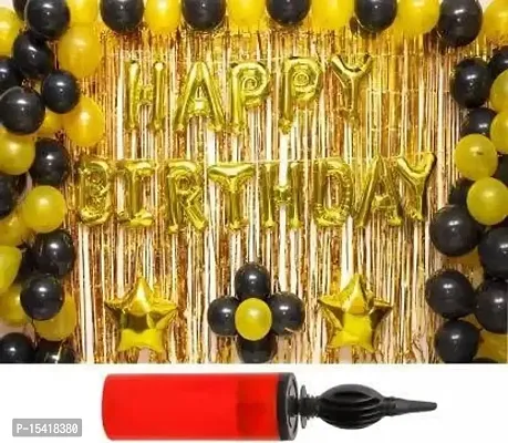 PARTY MIDLINKERZ Happy Birthday Balloons Party Decoration Kit items 46Pcs combo set decor for HBD (Set of 44)