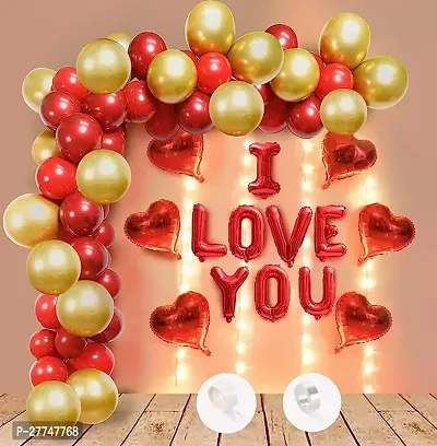 Anniversary Love Decoration Kit Light Combo - 47 Pcs For Birthday Decor-thumb0