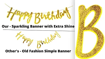 65 Pcs Pastel Happy Birthday Decoration Sparkle Golden Happy Birthday Banner Pastel Balloons Glue Dots Arch Tape For Balloons-thumb2