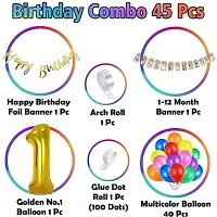 Printed Happy Birthday Decoration Kit Combo - 45 Pcs For Birthday Decor-thumb1