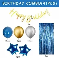 Boys Happy Birthday Decoration Kit Combo - 41 Pcs For Birthday Decor Combo Pack-thumb1