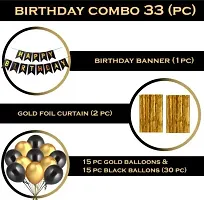 Printed Happy Birthday Decoration Kit Combo - 33 Pcs For Birthday Decor-thumb1