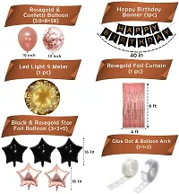 Rosegold Happy Birthday Balloons Decoration Kit Items 70 Pcs Birthday Combo Pack-thumb1