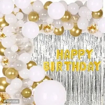 PARTY MIDLINKERZ Happy Birthday Balloons Party Decoration Kit items 39Pcs combo set decor for HBD (SETof 39)