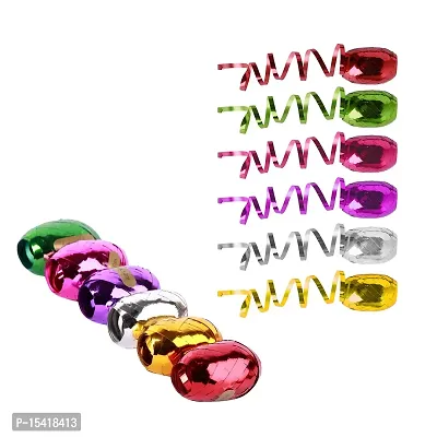 Party Midlinkerz Plain Happy Birthday Ribbons (Multicolor_Pack of 6)-thumb0