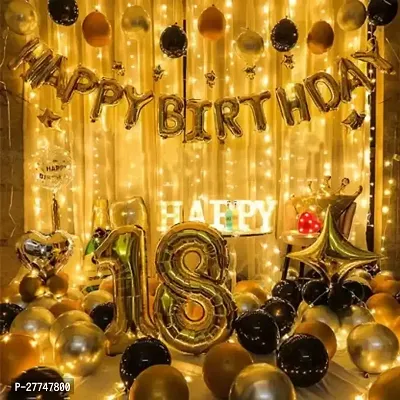 18Th Happy Birthday Decoration Kit Combo - 50 Pcs For Birthday Decor