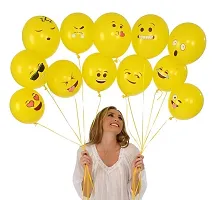 Party Midlinkerz Printed Emoji Face Expressions Latex Balloons For Baby Shower/Birthday/Anniversary/Smiley Balloon Printed Face/Theme Party Balloons/Emoji Balloon/Smiley/Birthday Balloon-Pack of 30-thumb2