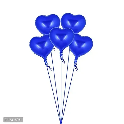 Party Midlinkerz?5 pcs 18inches Heart Light Blue Balloons, Heart shaped Balloons foil Love Balloons for Valentine Decoration /Wedding / Balloons / Engagement / Bridal Shower Decoration Party Balloons