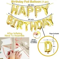 PARTY MIDLINKERZ Solid Happy Birthday Balloons Decoration Kit 33 Pcs, 1 set of Golden 13Pcs (Multicolor, Pack of 33) (Set of 33)-thumb1