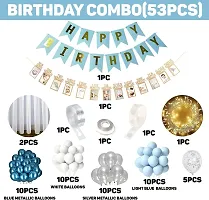 Blue Happy Birthday Decoration Kit Items Combo 54 Pcs For Birthday Combo Pack-thumb1