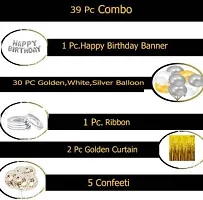 PARTY MIDLINKERZ Happy Birthday Balloons Party Decoration Kit items 39Pcs combo set decor for HBD (Set of 39)_-thumb1