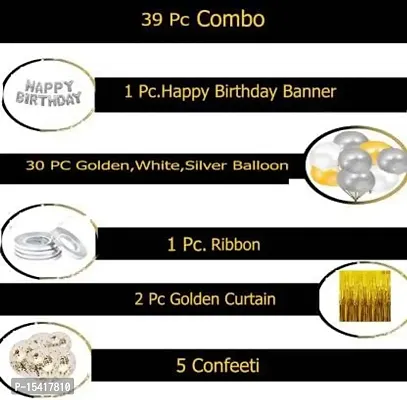 PARTY MIDLINKERZ Happy Birthday Balloons Party Decoration Kit items 39Pcs combo set decor for HBD (Set of 39)_-thumb2