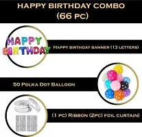 PARTY MIDLINKERZ Solid Happy Birthday Balloons Decoration Kit 66 Pcs (Multicolor, Pack of 66) (Plastic)-thumb1