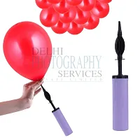 Party Midlinkerz?Set Of 51 Pcs Black?Balloons With Pump combo Decoration/Girls birthday decoration-thumb1