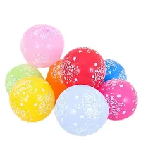 Party Midlinkerz Plain Rubber Happy Birthday Balloons (Pack of 25_Multicolor)-thumb2