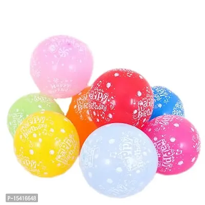 Party Midlinkerz Plain Rubber Happy Birthday Balloons (Pack of 25_Multicolor)-thumb3