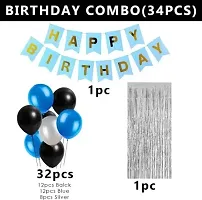 Printed Happy Birthday Decoration Kit Combo - 34 Pcs For Birthday Decor-thumb1