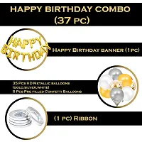 Party Midlinkerz Confetti Rubber Happy Birthday Balloons Decoration Kit, Combo (Pack of 37)-thumb1