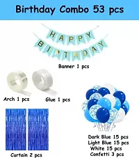 Boys Happy Birthday Decoration Kit Combo - 53 Pcs For Birthday Combo Pack-thumb1