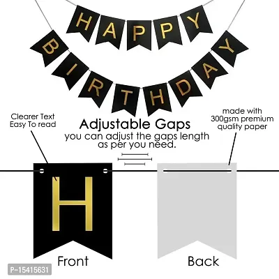 PARTY MIDLINKERZ Happy Birthday Decoration Kit - Black Banner With Led Light Birthday Decorations Items For Bday Lights Combo Pack, Husband,Wife, First, 2nd,30th,40th,50th Theme Set of 2-thumb4