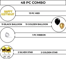 PARTY MIDLINKERZ Happy Birthday Balloons Party Decoration Kit items 50Pcs combo set decor for HBD (Set of 50)-thumb1