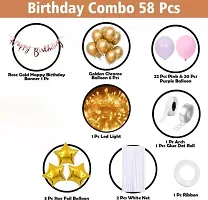 1St Net Happy Birthday Decoration Items Kit- 58 Pcs For Birthday Combo Pack-thumb1