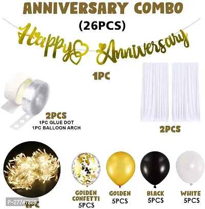 Anniversary Decoration Kit Items Combo - 26 Pcs For Anniversary Combo Packdecor-thumb2