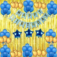 PARTY MIDLINKERZ Happy Birthday Balloons Party Decoration Kit items 50Pcs combo set decor for HBD (Set of 46)-thumb1