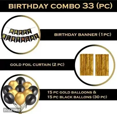 PARTY MIDLINKERZ Printed Happy Birthday Decoration kit Combo - 33 Pcs for Birthday Decor (Set of 33)-thumb3