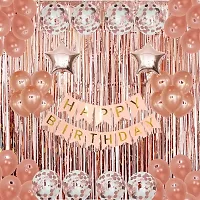 PARTY MIDLINKERZ Happy Birthday Balloons Party Decoration Kit items 38Pcs combo set decor for HBD (Set of 38)-thumb1