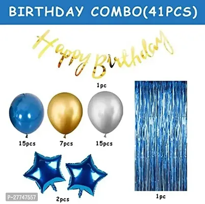 Printed Happy Birthday Decoration Kit Combo - 41 Pcs For Birthday Decor-thumb2