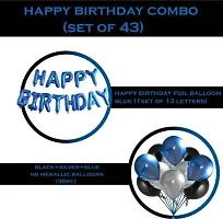 PARTY MIDLINKERZ Happy Birthday Balloons Decoration Kit 43 Pcs, 1 set of Blue 13Pcs Happy Birthday (Set of 43)-thumb1