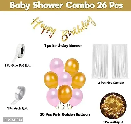 Printed Happy Birthday Decoration Kit Combo - 26 Pcs For Birthday Decor-thumb2