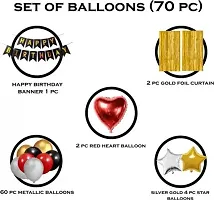 Solid Happy Birthday Balloons Decoration Kit 70 Pcs-thumb1