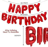 Red Happy Birthday Decoration Kit Combo - 49Pcs For Birthday Decor-thumb3