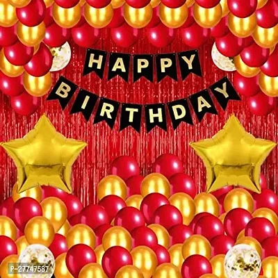 Printed Happy Birthday Decoration Kit Combo - 33 Pcs For Birthday Decor