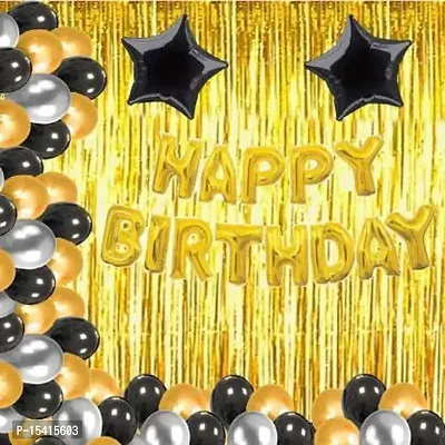 PARTY MIDLINKERZ Happy Birthday Balloons Party Decoration Kit items 44Pcs combo set decor for HBD (Set of 48)