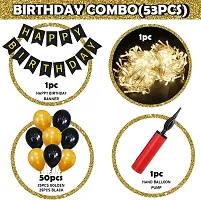 Led Happy Birthday Decoration Kit Items - 54 Pcs For 1St Birthday Combo Pack-thumb1