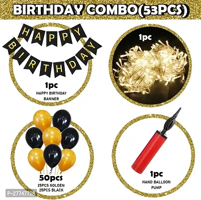 Led Happy Birthday Decoration Kit Items - 54 Pcs For 1St Birthday Combo Pack-thumb2