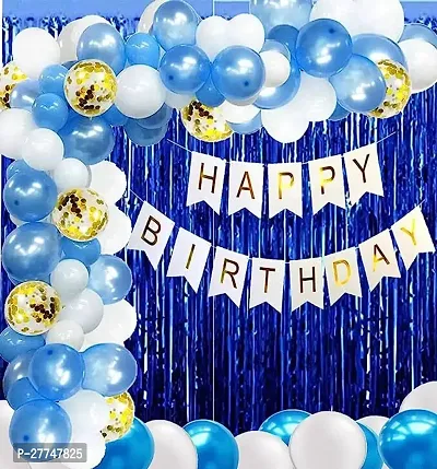 Printed Happy Birthday Decoration Kit Combo - 39 Pcs For Birthday Decor