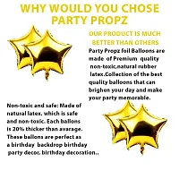 PARTY MIDLINKERZ Happy Birthday Decoration Items For Husband Kit Combo Set - 61Pcs Birthday Banner Golden Foil Curtain Metallic Rubber Confetti  Star Balloons With Balloon Pump  Glue Dot-thumb4