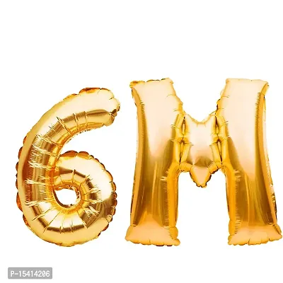 PARTY MIDLINKERZ Number Letter Foil Balloon Gold (16inch) ,Foil for Numeric Milestone Party Celebrations