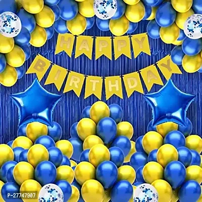 Printed Happy Birthday Decoration Kit Combo - 33 Pcs For Birthday Decor