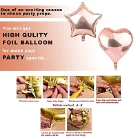 PARTY MIDLINKERZ 53Pcs Rose Gold Happy Birthday Decoration Items Kit- Curtain Net, Light, Cake Topper, Balloons, Banner,Glue Dot, Arch/Birthday Decoration Kit Items-thumb4